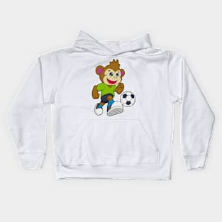 Monkey as Soccer player with Soccer Kids Hoodie